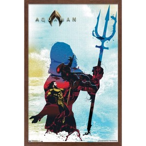 Trends International DC Comics Movie - Aquaman - Arthur Silhouette Framed Wall Poster Prints - 1 of 4