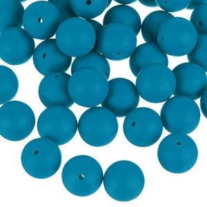 Unique Bargains Round Loose Silicone Beads for DIY Keychain Jewelry Making 50 Pcs - 1 of 4
