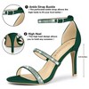 Allegra K Women's Strappy Rhinestone Stiletto Heel Heel Sandals - 2 of 4