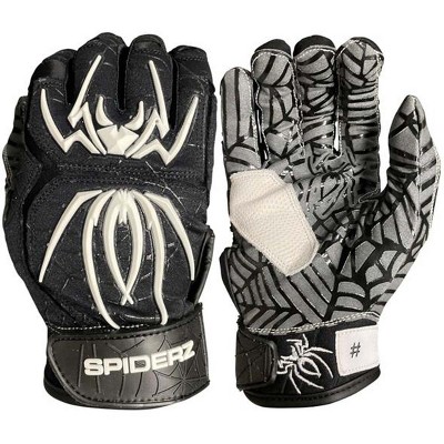 Spiderz 2022 Hybrid Series Men's Baseball Batting Gloves (Pair) 2XL orange|white