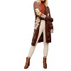Women's Aztec Print Open Front Cardigan - mystree - 2 of 4