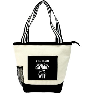 Pavilion Gift Company - After Tuesday - Insulated Canvas Lunch Tote - Handbags - 1 of 4
