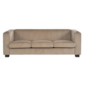 TiramisuBest Armed Velvet Storage Bench – Upholstered Ottoman with Padded Seat for Bedroom, Living Room or Entryway – Ivory - 1 of 4
