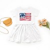 The Juniper Shop USA Flag Coquette Toddler Dress - 5/6T - White Spot - 2 of 4