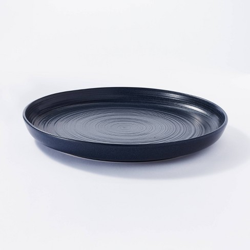 15" Stoneware Round Serving Platter Blue - Threshold™ designed with Studio McGee - image 1 of 4