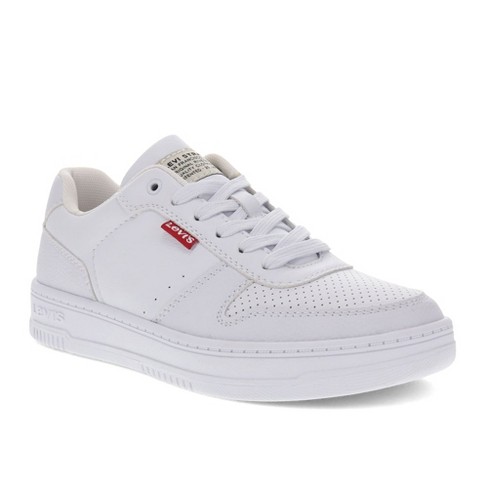 Levi's Womens Drive Lo Vegan Synthetic Leather Casual Lace-up Sneaker Shoe,  White Mono, Size 10 : Target