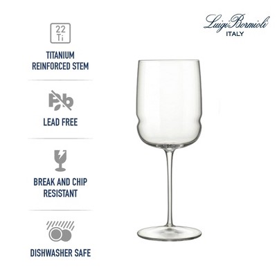 Luigi Bormioli 15.25 oz. Clear Crystal Chardonnay Wine Glasses Set