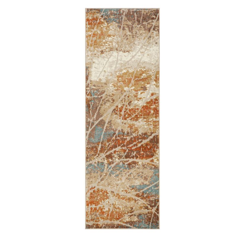 Modern Abstract Distressed Cracks Indoor Runner or Area Rug by Blue Nile Mills, 1 of 7