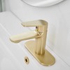 BWE Single Handle Single Hole Low-Arc Bathroom Faucet Bathroom Drip-Free Vanity Sink Faucet Modern - 4 of 4