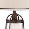 Franklin Iron Works Hugh 26" High Lantern Farmhouse Rustic Industrial Table Lamps Set of 2 LED Night Lights Bronze Finish Metal Living Room Bedroom - image 4 of 4