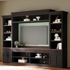 Farmhouse 4-Piece Entertainment Wall Unit with Bookshelf for TVs Up to 70, Large Mid-Century Media Console with Wine Rack and Adjustable Shelves - 2 of 4