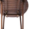 GlasFlength Folding Tables 3-Piece Acacia Wood Bistro Set Space Saving Simple Design for Garden Outdoor Living, Brown, 23.62"*23.62"*29.13" - 3 of 4