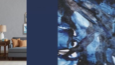 Blue Seascape Nature Vistas Framed Canvas Set of Four