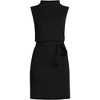 Lands' End Women's Cotton Blend Short Sleeve Mock Neck Sweater Dress - 3 of 4