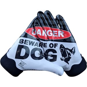 Battle Sports Beware of Dog Doom 1.0 Youth Football Receiver Gloves - 1 of 4