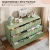 6-Drawer Fluted Bedroom Dresser with Large Capacity Drawers, Anti-Tip Straps and Sturdy Metal Handles for Living Room & Hallway - 4 of 4