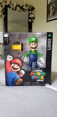  The Super Mario Bros. Movie - 5 Inch Action Figures Series 1 –  Luigi Figure with Flashlight Accessory : Toys & Games
