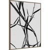 Amanti Art 32"x42" Grass Detail White by Pernille Folcarelli Framed Canvas Wall Art Print: Modern Botanical Lithograph, Bronze Frame - 2 of 4