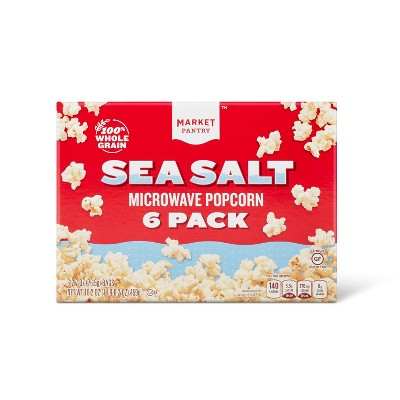 Sea Salt Microwave Popcorn - 6ct - Market Pantry™