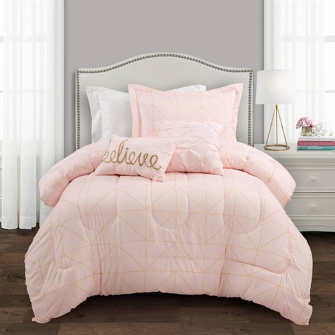 pink and gold comforter target