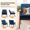 GDFStudio Torin Mid-Century Modern Rubberwood Upholstered Chair - 4 of 4