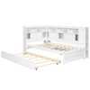 NicBex Twin Size Daybed 85" L Modern Wooden Bed Frame with Trundle and Storage Shelves for Bedroom, Living Room, No Box Spring Required - 3 of 4