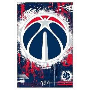 Trends International NBA Washington Wizards - Maximalist Logo 23 Framed Wall Poster Prints - 1 of 4