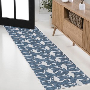 JONATHAN Y Liana Casual Coastal Flamingos Two-Tone Indoor/Outdoor Area Rug - 1 of 4
