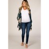 PinkBlush Forest Green Floral Sheer Maternity Cover Up - 4 of 4
