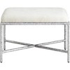 Meridian Furniture,Valley Chenille Fabric Bench - 3 of 4
