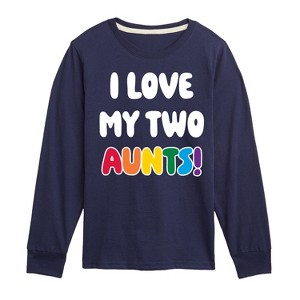 Boys' - Instant Message - I Love My Two Aunts Long Sleeve Graphic T-Shirt - 1 of 4