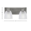 Toltec Lighting Apollo 2 - Light Vanity in  Graphite with 5" Clear Ribbed Shade - 2 of 2