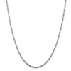 Black Bow Jewelry 2.5mm, Sterling Silver Solid Loose Rope Chain Necklace - 3 of 4