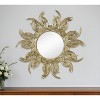HomeRoots 37" Gold Abstract Sunburst Iron Framed Accent Mirror - 2 of 4