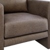 Sapphtopaz Modern Accent Chair with Thick PU Upholstered Club Chair with Armrest Squre Reading Chair Armchair for Living Room, Bedroom - 4 of 4