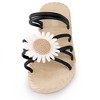 Allegra K Women's Espadrille Sunflower Decor Slip-on Strappy Beach Sandals - 2 of 4