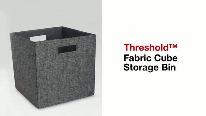 13&#34; Fabric Cube Storage Bin Teal - Threshold&#8482;, 2 of 3, play video