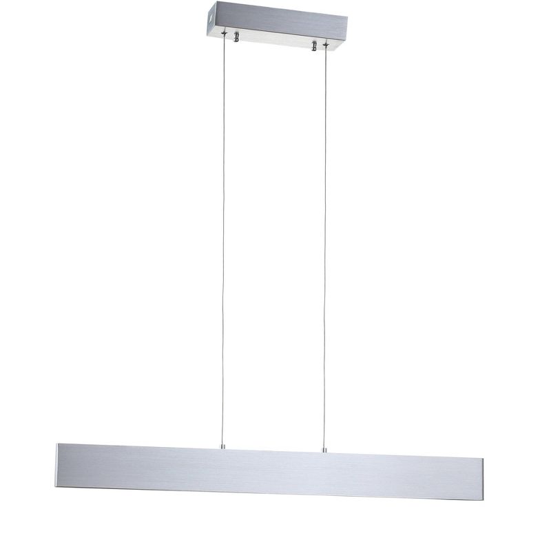 32&#34; Adjustable Metal Draper Dimmable Linear Pendant (Includes Energy Efficient Light Bulb) Silver - JONATHAN Y, 4 of 6