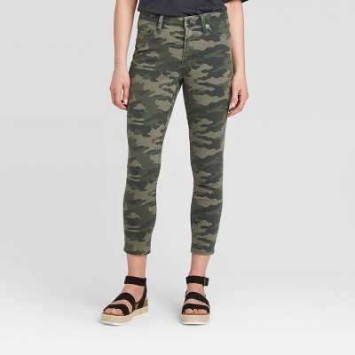 camouflage print jeans