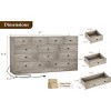 12 Drawer Dresser for Bedroom, 61 Inch Wood Dresser with Power Outlet, Wide Chest of Drawers for Living Room - 2 of 4