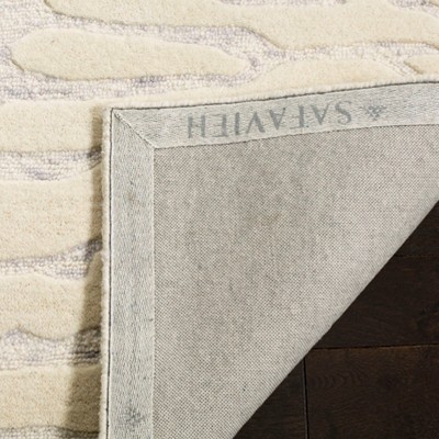 Ivory Elegance Hand-Tufted Wool Square Accent Rug