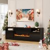 70" Fireplace TV Stand w/ 36" Fireplace - 12-Color Flames & Heater, Storage Cabinet, Entertainment Center for TVs to 80" - 4 of 4