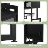 LunaLulinlk Dish Drying Rack, Large Stainless Steel Over The Sink 2 Tier Dish Rack with Cover for Kitchen (Black, Large 33.5" Length) - 2 of 4