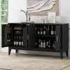 NicBex Large Sideboard Buffet Cabinet with 4 Doors & Adjustable Shelves for Kitchen,Living Room - 4 of 4