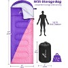 Sportneer Sleeping Bags for Adults, Warm & Cold Weather Sleeping Bag for Adults Kids Boys Girls - 2 of 4