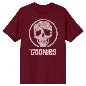 Goonies One Eyed Willy Skull Men's Maroon T-shirt - 1 of 2