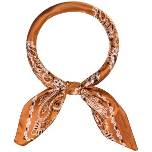 Elerevyo Women's Paisley Satin Square Scarf - 1 of 4