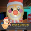 3.4' Inflatable Hanging Gingerbread Man Holding Gift Box & Candy Cane w/ LED Lights, Blow-Up Outdoor Display for Party - 4 of 4