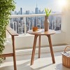 KWPZQEB Round End Table, Small End Table with 3 solid Wood Legs, Bedside Table for living Room Bedroom & Balcony - 2 of 4