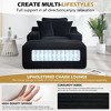 Hrinhom 46.5"W Comfortable Velvet Sofa Bed,Floor Sofa with Pillows - 4 of 4
